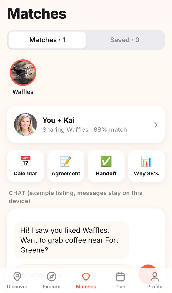 Matches and chat